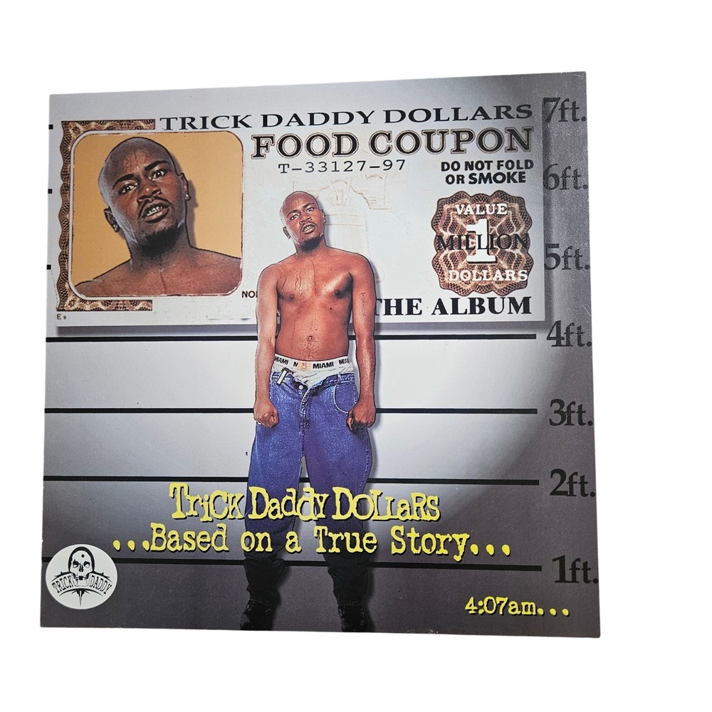Trick Daddy Based on a True Story 1997β Promo Flat Album Poster 11x11 Hip Hop